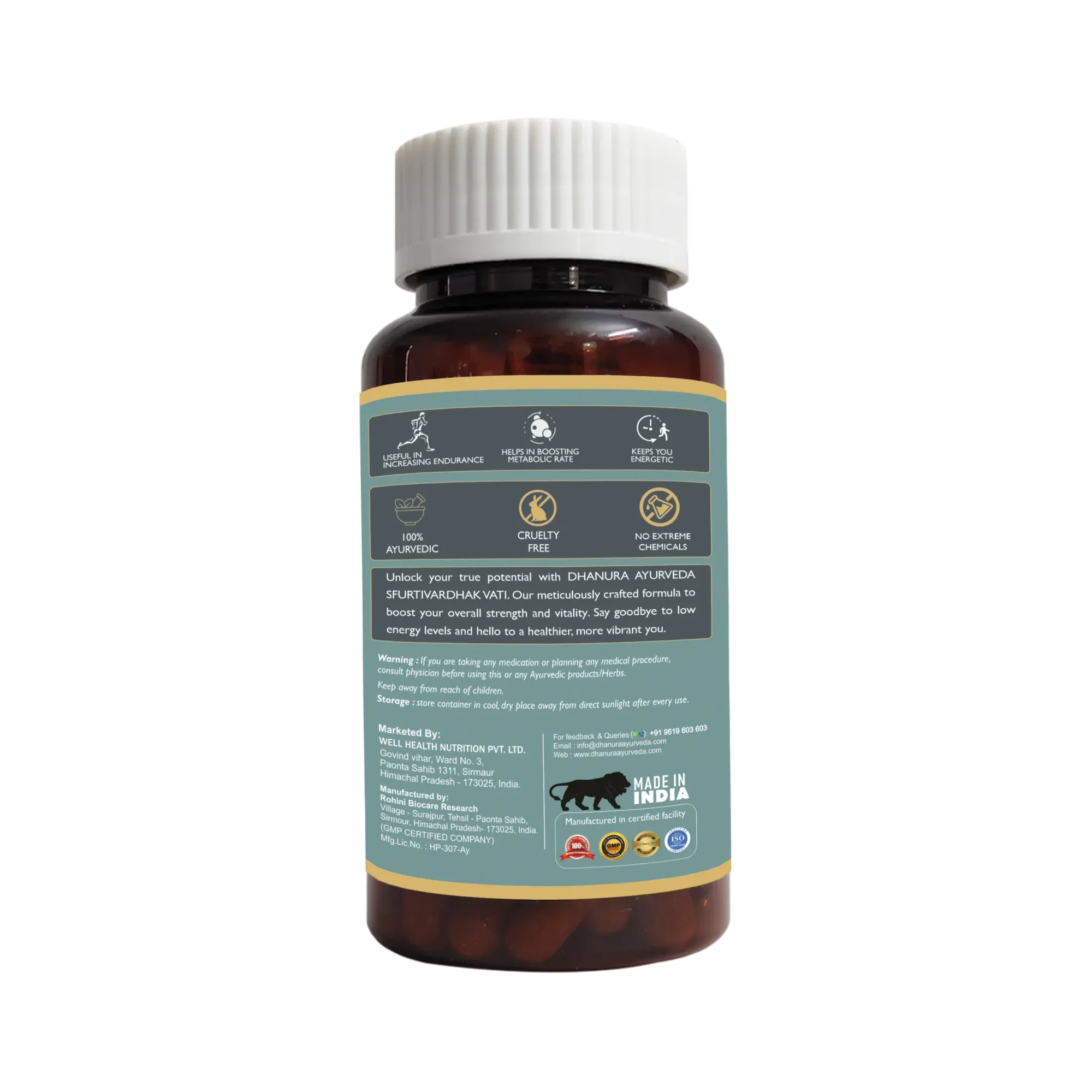 Dhanura Sfurti Vardhak - Ayurvedic Energy & Vitality Booster